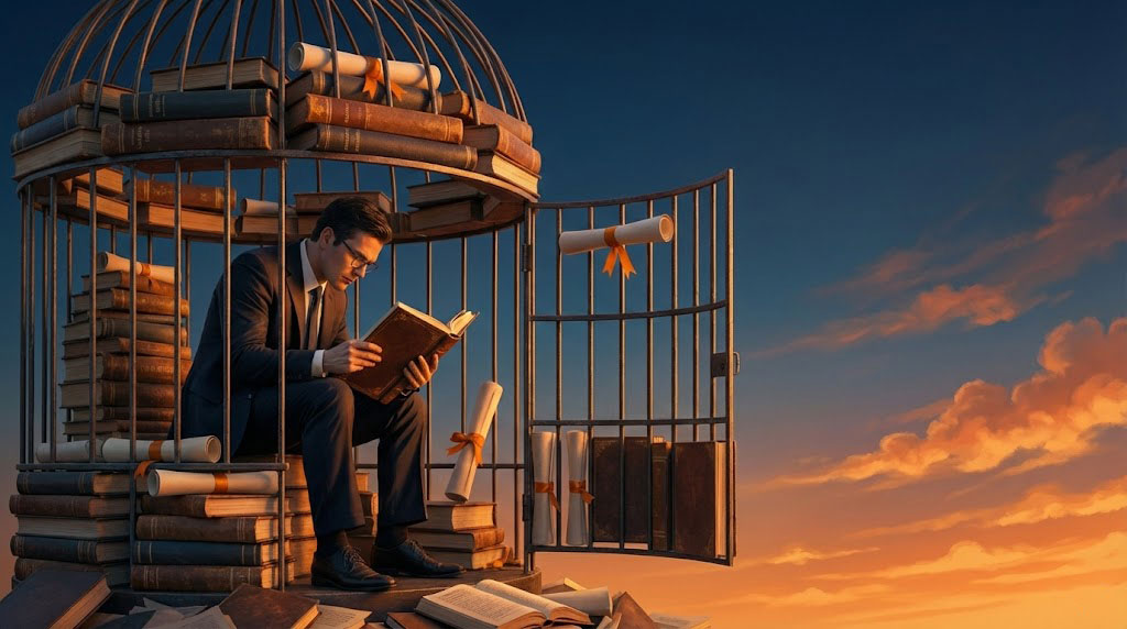 مدیر آموزشی گرفتار در قفس طلایی تخصص و مدارک تحصیلی.